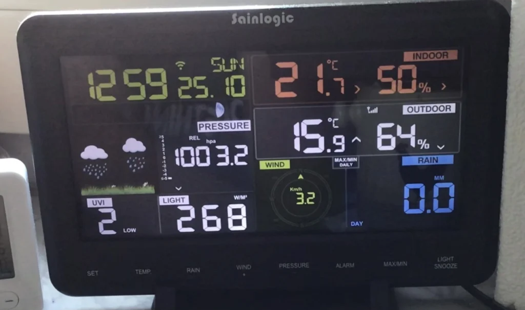 Wetterstation Alarm einstellen 01