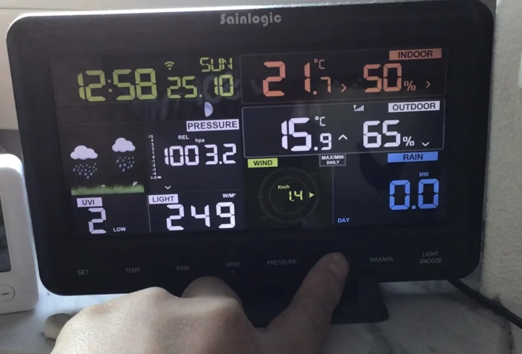 Wetterstation Alarm einstellen 02